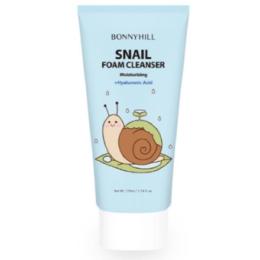 Bonnyhill Snail Moisturizing Foam Cleanser, +Hyaluronic Acid, 5.74 fl oz/170 mL